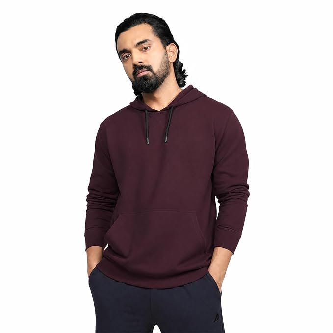 Men’s Maroon Pullover Hoodie – Comfortable Casual Wear