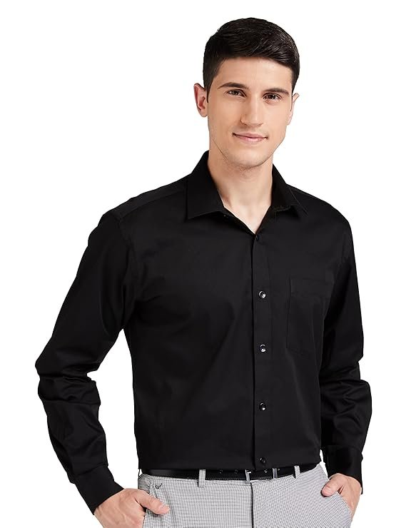 Men’s Black Formal Shirt – Classic Smart Casual Wear